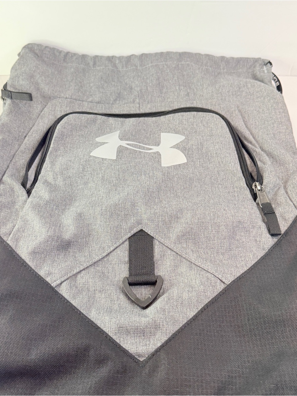 Under Armour Hustle Cinch Sack Backpack Gray Drawstring Gym Sports Bag